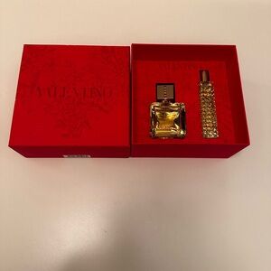 Valentino Red Box with Gold Perfume Bottles